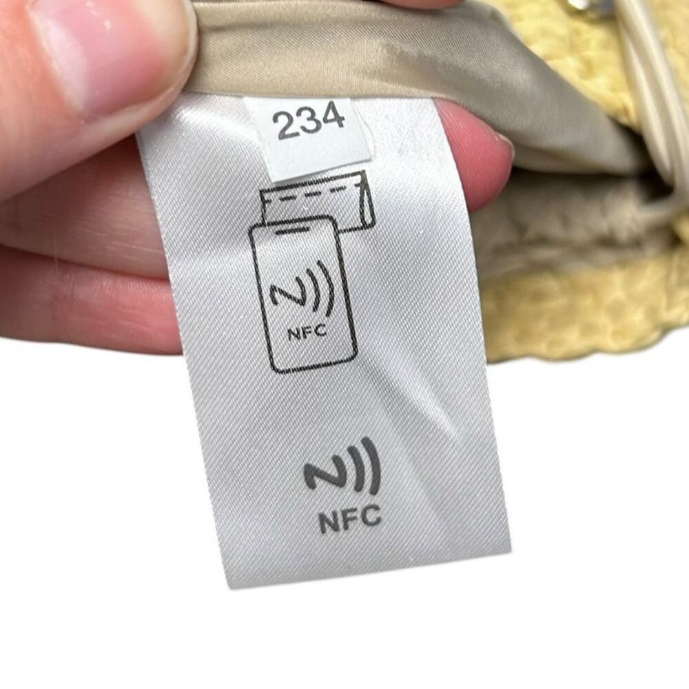 Prada Natural Tan Crochet Raffia Smartphone Case Drawstring Crossbody Bag - Picture 6 of 9